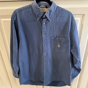 Vintage Nautica Casual Blue Button-Down Shirt